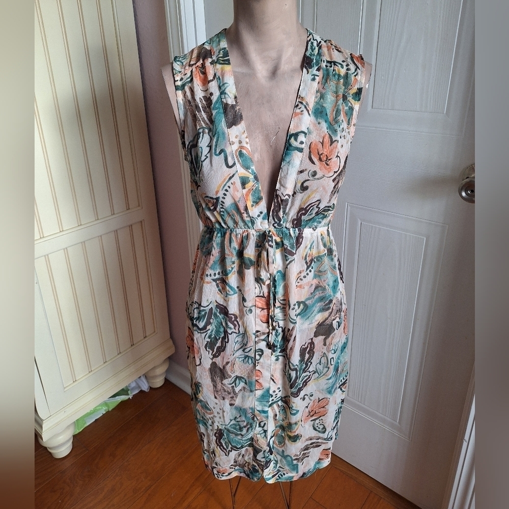 🌺🌺Merona Sheer floral dress and Bonus Black Sheer